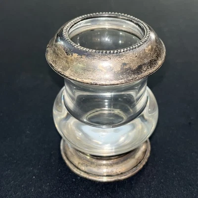Vintage Frank M Whiting Sterling Silver Glass Candle Holder - Image 1 of 3