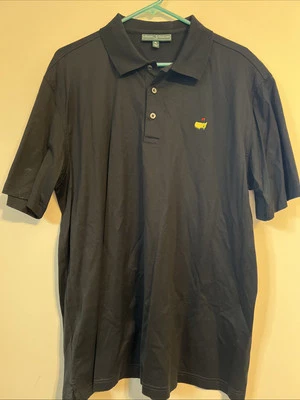 Polo de golf de manga corta negro Masters Collection para hombre talla XL Foto 1 de 4