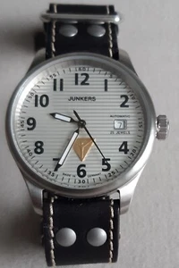Junkers Herrenuhr Automatik 6256-5 Saphirglas Ziffernblatt hell Wellblech Fliege - Bild 1 von 8