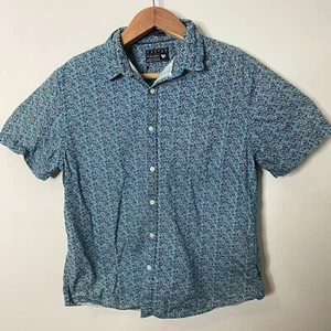 Cactus New York Shirt Mens Medium Blue Slim Fit Short Sleeve Button Up - Picture 1 of 9