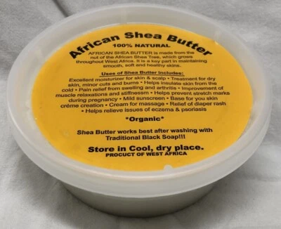 100% RAW Pure AFRICAN SHEA BUTTER Unrefined Organic GHANA 16 oz / 1 Lb / 453 g - Image 1 of 2