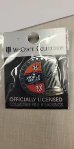 Houston Astros Washington Nationals 2019 World Series Dueling Lapel Pin - Picture 1 of 1