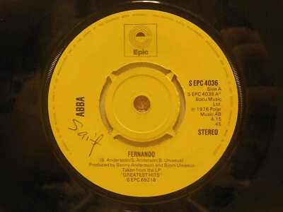 UK Press! ABBA – Fernando / Hey Hey Helen, 45 RPM VG (KJ) - Image 1 of 2