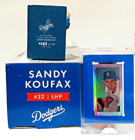 Sandy Koufax 1955 No Hitter Brooklyn LA Dodgers 2012 Bobblehead SGA Topps T206 Cover