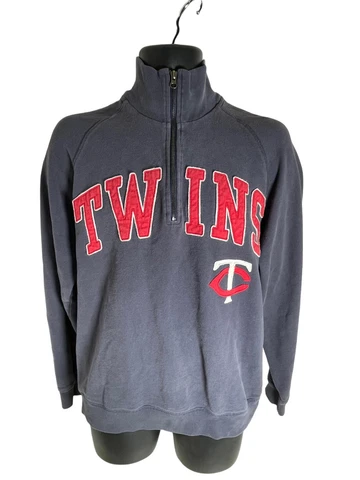 Minnesota Twins Pullover Sweater 1/4 Zip Banner  ‘47 Men’s Large Twins Shirt Cover