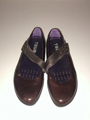 Zapatos planos deportivos Mary Jane de cuero marrón TSUBO "Hiftenia" talla 8 Foto 1 de 4