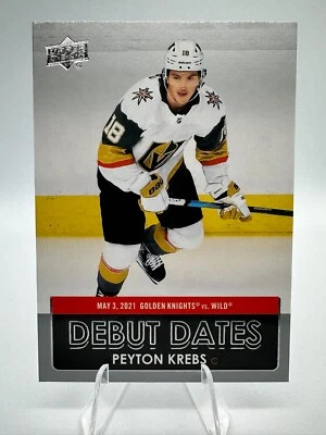 2021-22 UD Series 1 Debut Dates - Peyton Krebs Vegas Golden Knights #DD-14 - Image 1 of 3