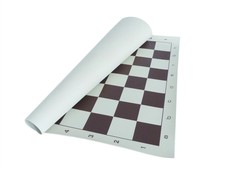 SchachQueen - Schachplan rollbar Vinyl Feldgröße 57 mm rollbar braun/weiß