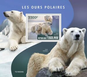 Togo Wild Animals Stamps 2019 MNH Polar Bears Bear Fauna 1v S/S