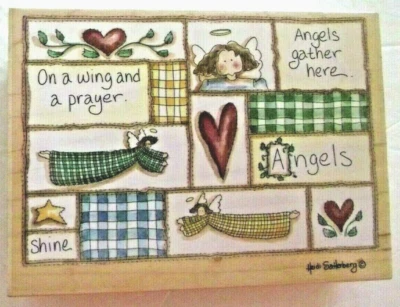 Estampillas Happen Angels Reúnen Aquí Corazones Estampilla de Goma #90139 Grande 51/2" x 4" Nuevo Foto 1 de 4