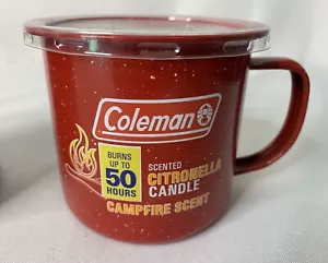 Coleman Retro Logging Tin Mug Citronella Candle, Campfire NEW - Picture 1 of 1