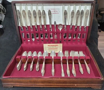 Vintage 1847 Rogers Bros First Love,1937, Service for 12, 76 Pcs Silverware Set - Image 1 of 4