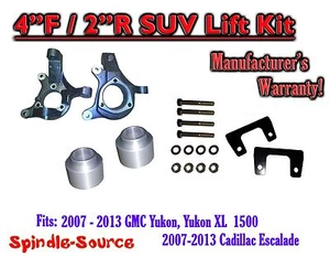 4" / 2" Lift Kit Spindle+Spacer FOR 07 - 13 GMC Yukon XL 1500 Cadillac Escalade - Bild 1 von 1