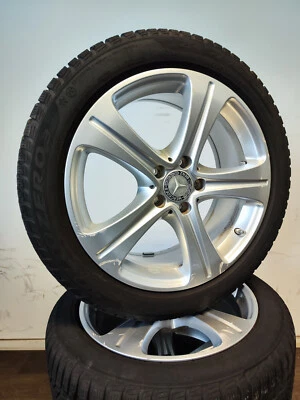 4 Winterreifen 245 45 R18 Mercedes E Klasse W213 S213 18" Alufelgen Winterräder - Bild 1 von 4