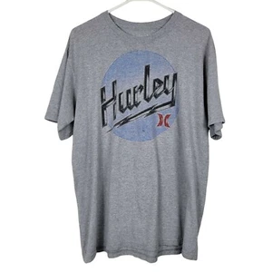 Hurley Men's Graphic TShirt Gray Size Large Spellout Short Sleeve Casual - Picture 1 of 3