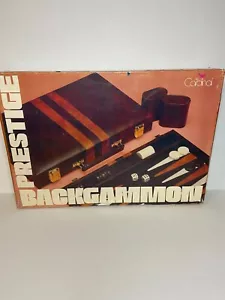 Vintage Cardinal Prestige Backgammon Game No.147 Faux Leather Travel Case NOB - Picture 1 of 10