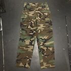 Men’s Vintage Camouflage Combat Woodland  Pattern US  Trousers Pants Medium Long