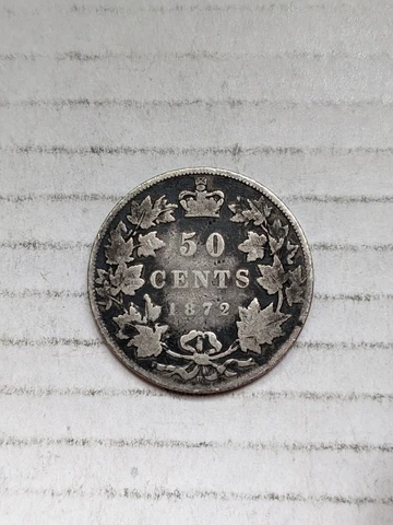 1872-H Canada Victoria Half Dollar 92.5% Silver Good G Details 50 Cents KM#6 Cover