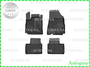 NEW LHD BLACK RUBBER FLOOR MATS LINERS ALL WEATHER FOR RENAULT ARKANA 2020- - Picture 1 of 4