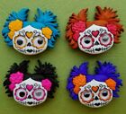 Dress It Up Craft Buttons ZOMBIE GIRL Halloween Day of the Dead Sugar Skull Rose
