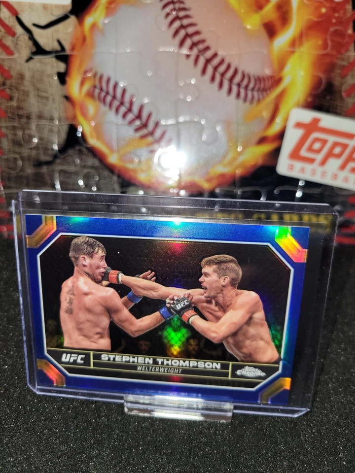 2024 Topps Chrome UFC #180 Stephen Thompson #/150 Blue Refractor - Image 1 of 2