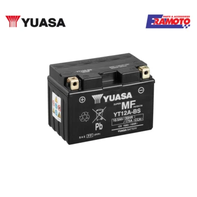 Batterie Yuasa Yt12A-Bs Activée Pour SUZUKI An 250 400 Gsf 1200 1250 - Photo 1/4