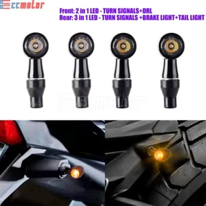 Front & Rear Mini Bullet LED Brake Turn Signals Light DRL Blinker Indicator Lamp - Picture 1 of 11