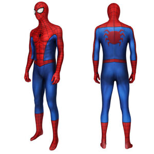 PS4 Spiderman Jumpsuit Cosplay Costume Spider-Man 3D Zentai Suit Halloween Party