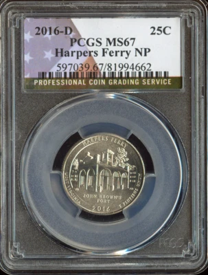 2016-D Harpers Ferry Quarter PCGS MS67 Quality  - Image 1 of 2