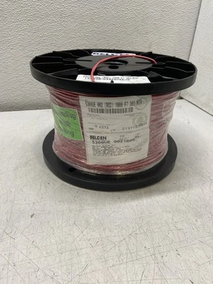 Belden 5300UE 0021000 Multi Conductor 18/2 Red Cable, 1000 Ft - Image 1 of 4