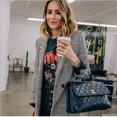 Классический двубортный блейзер ANINE BING Houndstooth Madeline размер XS - Изображение 1 из 4