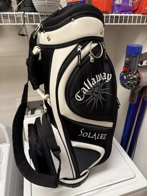 Женская сумка для гольфкара Callaway Solaire черная белая 14-позиционная сумка-разделитель от оригинального производителя - Изображение 1 из 4