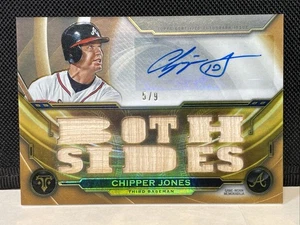 Chipper Jones 2019 Topps Triple Threads Both Sides Auto Bat Relic #/9 - Picture 1 of 2