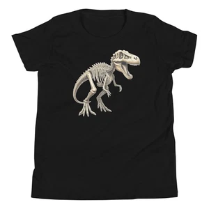 Velociraptor Raptor Skeleton Dinosaur Paleontologist Fossil Youth T-Shirt - Picture 1 of 5