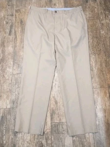 Brooks Brothers Clark 37 X 30 Beige Lightweight Polyester Chino Pants - Picture 1 of 4