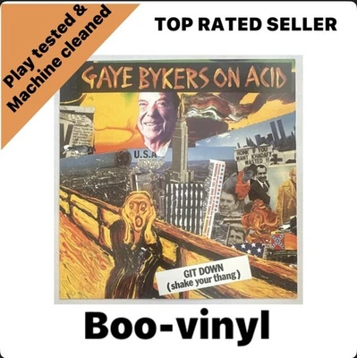 Gaye Bikers On Acid ~ Git Down Shake Your Thang 1987 UK 3-track 12" vinyl single - Image 1 of 4