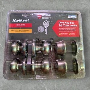 Smartkey Kwikset Cove Satin Nickel Türknauf & Riegel Pack Set 🔑 - Bild 1 von 3
