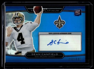 Sean Canfield 2010 Topps Platinum Blue Refractor Rookie Auto Card /599 #21 - Image 1 of 2