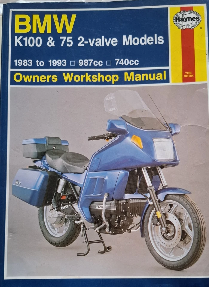 BMW K100 & 75 2 - Modelos de válvulas Haynes manual 1983 a 1993 K75 C S T RT K100 RS - Imagem 1 de 1