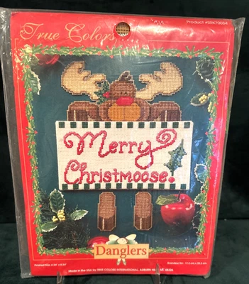 NUEVO Kit Vintage Punto de Cruz Feliz Navidad Colgantes Colores Verdaderos ENVÍO GRATUITO Foto 1 de 4