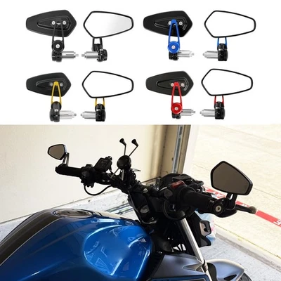Espejos retrovisores de extremo de manillar de 7/8" 22 mm para Honda CB500F CB125F CB400F CB600F Foto 1 de 4