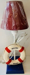 Nautical Mini Lamp All Aboard Life Raft Corded 12” NO Bulb Works - Picture 1 of 11