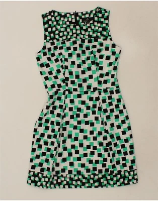 RONNI NICOLE Womens Sleeveless Sheath Dress US 6 Medium Green Geometric CK53 - Image 1 of 3