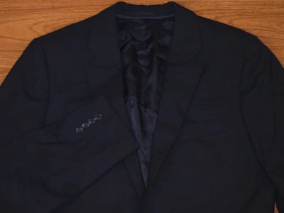 Men's J Crew Ludlow Loro Piana Wool Blazer Black Slim 44L - Image 1 of 4