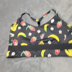 Sujetador deportivo Nike para mujer grande negro plátano fresa espalda deportiva pulóver acolchado - Imagen 1 de 12