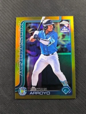 Michael Arroyo 2025 Topps Pro Debut Chrome Gold Refractor /50 #PDC-78 Mariners - Image 1 of 2
