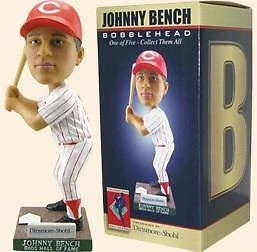 Johnny Bench Letter B Reds Hall of Fame '11 Bobble Cincinnati Reds Bobblehead Cover