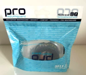 PRO MOUTHGUARD SECURE FIT/JAW PROTECTION/RAISED AREAS ADULT 12+ BLACK SEALED - Picture 1 of 3