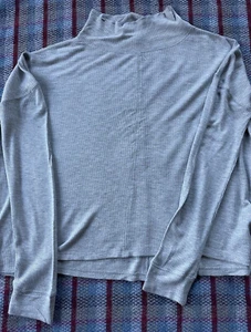 Ladies Sanctuary Grey Rib Long Sleeved Sloppy Top Jumper Size M. Free Postage! - Picture 1 of 9