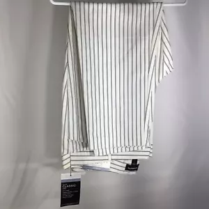 Liz Claiborne Damenhose klassisch schwarz gestreift Hakenverschluss Größe 18 - Bild 1 von 11